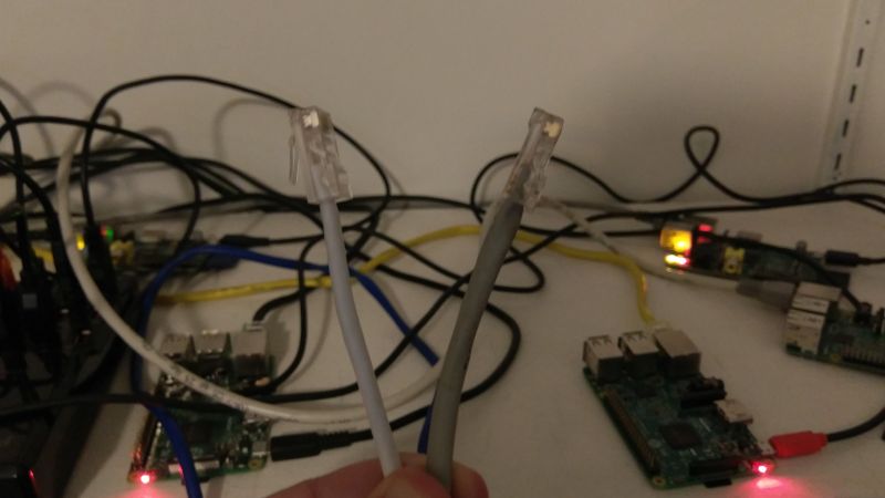 Ethernet cables with and without keys